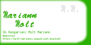 mariann molt business card